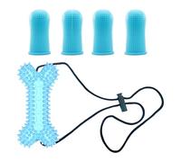 Dog Tooth Cleaning Kit | Finger Toothbrush for Puppies and Medium-Sized Dogs | Includes Wipes for Easy Teeth Care | Gentle and Effective Brushing Tool for Home Oral Hygiene