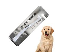 Dog Toothbrush, Kitten with Soft Bristles, Non-Slip Pets Oral Cares Brush, Teeth Cleaning Tool, Gentle Pet Grooming, Home Care and Hygiene for Dogs and Cats, 16.8x1.9x0.8cm