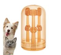 Dog Toothbrush, Pet Toothbrush with Soft Bristles, 1-Set Teeth and Tongue Care Cleaning Tool for Dogs, Cats, Large, Medium, Small Breeds, Pp, Silicone, 3,74 x 2,17 x 2,17 pollici