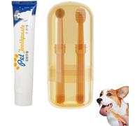 Dog Toothbrush - Pet Toothbrush with Tongue Scraper, 360 Silicone Cat Toothbrush, Silicone Toothbrush for Cats, Tongue Cleaner for Pet Tooth Brushing, Soft and Durable