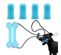Dog Toothbrush with Chew Toys, Pet Hygiene Tools, Dog Wipes for Home, Effective Dog Toothbrush, Cat Finger Toothbrush for Care, Dog Teeth Cleaning Products, Interactive Chew Tooth