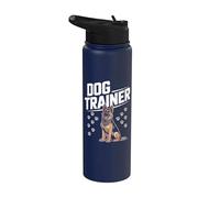 Dog Trainer Pastore Tedesco Paw Prints Stainless Steel Insulated Water Bottle