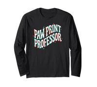 Dog Trainer Paw Print Professor Animal Behaviorist Maglia a Manica