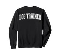 Dog Trainer Retro Varsity Arcuato Lettere Bianche sul Retro Felpa