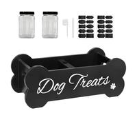 Dog Treat Container - Dog Food Container for Dogs Food Storage | Wooden Pet Treat Contenitori | Storage Basket For Pets| Dog Treats Jars Airtight | Pet Snack Storagee Box | Household Partition Can
