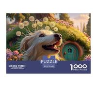 Dog_with_long_fur 1000 Pezzi Carta Ecologica Puzzle Pet Portrait Immagini Vibranti Gioco Per Famiglie Puzzle Decorazioni Per La Casa 70x50cm/1000pcs