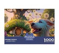 Dog_with_long_fur 1000 Pz Taglio Preciso Puzzle Pet Portrait Divertente Jigsaw Arredo Per Amici 38x26cm/1000pcs