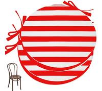 DOGACA Set 4/2 Cuscini Sedia Rotondi Esterno Impermeabile 35/38/40/43/45/48/50cm, Cuscino di Seduta for Sedie Cucina ufficio da Giardino da Ufficio Cucina(1,2pcs:50x5cm)