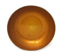 Dogale Venezia Ciotola gialla in cristallo ricoperta d'argento. Diametro 32,5cm, Altezza 8cm.