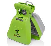 DogBuddy Scopa per Escrementi per Cani, Paletta Portatile per la Raccolta dei rifiuti del Cane, Resistente, con Dispenser per Sacchetti, Clip per guinzaglio e Sacchetti Inclusi (Grande, Kiwi)