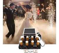 DOGC Macchina per Fuochi D'Artificio con Fontana Fredda, Ricevitore Pirotecnico Freddo, Sistema di Controllo Remoto Wireless, Ricevitori 4/8, con Valigia, per Matrimoni,8pcs