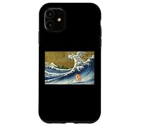 Doge Meme Lover Surfing A Great Wave Kawaii Kids Shiba Inu Custodia per iPhone 11