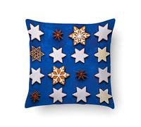 Doge Milano Cuscino con stampa digitale, 100% Made in Italy, Cuscino decorativo da divano, sfoderabile e lavabile, Modello Natale - Lalie, cm 40x40x5