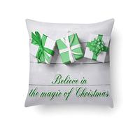 Doge Milano Cuscino con stampa digitale, 100% Made in Italy, Cuscino decorativo da divano, sfoderabile e lavabile, Modello Natale - Lane, cm 40x40x5