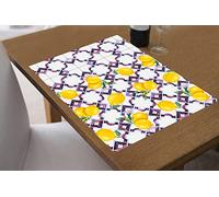 Doge Milano Set di 2 tovagliette rettangolari, 100% Made in Italy, Tovagliette americane antimacchia con stampa digitale, antiscivolo e lavabili, Modello Glam - Victor, cm 40x30