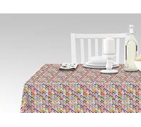 Doge Milano Tovaglia da cucina con stampa digitale, 100% Made in Italy, Tovaglia antiscivolo per sala da pranzo, lavabile e antimacchia, Modello Renee, cm 140x240