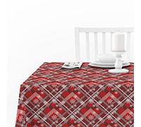 Doge Milano Tovaglia da cucina con stampa digitale, 100% Made in Italy, Tovaglia antiscivolo per sala da pranzo, lavabile e antimacchia, Modello Natale - Rowina, cm 240x140