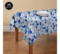 Doge Milano Tovaglia da cucina con stampa digitale, 100% Made in Italy, Tovaglia antiscivolo per sala da pranzo, lavabile e antimacchia, Modello Maiolica - Rose, cm 180x140