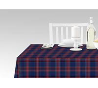 Doge Milano Tovaglia da cucina con stampa digitale, 100% Made in Italy, Tovaglia antiscivolo per sala da pranzo, lavabile e antimacchia, Modello Tartan - Roma, cm 140x140