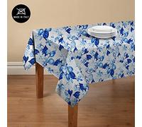 Doge Milano Tovaglia da cucina con stampa digitale, 100% Made in Italy, Tovaglia antiscivolo per sala da pranzo, lavabile e antimacchia, Modello Maiolica - Rose, cm 240x140