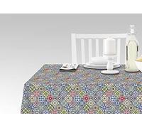 Doge Milano Tovaglia da cucina con stampa digitale, 100% Made in Italy, Tovaglia antiscivolo per sala da pranzo, lavabile e antimacchia, Modello Marrakech - Roccantica, cm 140x180