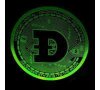 Dogecoin LED 3D inciso segno al neon luminosità regolabile per salotto bar festa salone club riunioni sala da gioco uomo grotta arte parete decorazione