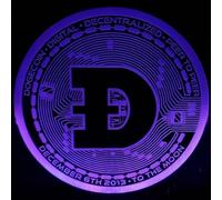 Dogecoin LED 3D inciso segno al neon luminosità regolabile per salotto bar festa salone club riunioni sala da gioco uomo grotta arte parete decorazione