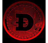 Dogecoin LED 3D inciso segno al neon luminosità regolabile per salotto bar festa salone club riunioni sala da gioco uomo grotta arte parete decorazione