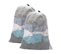 DoGeek 30 x 40 cm 2 Pezzi Rete per la biancheria per lavatrice, sacco per la biancheria Sporca Viaggio, per abbigliamento esterno, lingerie, calze, collant, calze, bianco