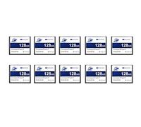 Dogfish 10Pack 128MB Compact Flash Card Scheda di Memoria Industriale CF Tipo I ad Alte Prestazioni FAT16 per Apparecchiature Industriali e Fotocamere Digitali Vintage