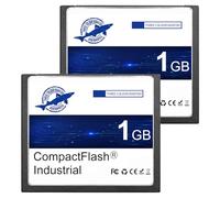 Dogfish 2Pack 1GB Compact Flash Card Scheda di Memoria Industriale CF Tipo I ad Alte Prestazioni FAT16 per Apparecchiature Industriali e Fotocamere Digitali Vintage