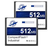 Dogfish 2Pack 512MB Compact Flash Card Scheda di Memoria Industriale CF Tipo I ad Alte Prestazioni FAT16 per Apparecchiature Industriali e Fotocamere Digitali Vintage