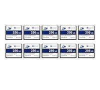 Dogfish Compact Flash Scheda di Memoria 256MB 10PACK, Industriale CF Card Tipo I per Attrezzature Industriali, Macchine CNC, Sistemi Embedded e Vecchie Fotocamere