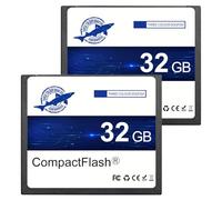 Dogfish Compact Flash Scheda di Memoria 32GB 2PACK 400X, CF Card Tipo I per Fotocamera Digitale, DSLR e Fotografia Professionale