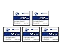 Dogfish Compact Flash Scheda di Memoria 512MB 5PACK, Industriale CF Card Tipo I per Attrezzature Industriali, Macchine CNC, Sistemi Embedded e Vecchie Fotocamere