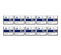 Dogfish Compact Flash Scheda di Memoria 64MB 10PACK, Industriale CF Card Tipo I per Attrezzature Industriali, Macchine CNC, Sistemi Embedded e Vecchie Fotocamere
