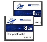 Dogfish Compact Flash Scheda di Memoria 8GB 2PACK 133X, CF Card Tipo I per Fotocamera Digitale, DSLR e Fotografia Professionale