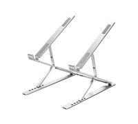 Dogfish Supporto per computer portatile, supporto pc portatile in lega di alluminio, 7 + 9 livelli di altezza, pieghevole, con custodia