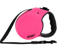 Doggo Guinzaglio Retrattile per Cani, Rosa, M (5 m) - 1 pz.