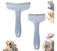 Doggocomfy Pet Comb Pro-Doggo Comfy Pet Hair Remover-Stainless Steel Deshedding Brush with Ergonomic Handle,V-Shaped Teeth for Long/Short Hair,Prevents Knots & Mats in Dogs & Cats (Blue,S)