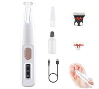 Doggykings 3 In 1 Electric Dog Trimmer, Pet Paw Trimmer with Led Light, Low Noise Electric Grooming Clippers, Waterproof Pet Shaver for Paws, Ears, Face, Rump (1pcs)