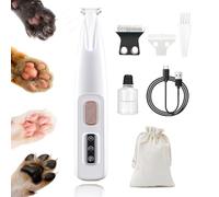 Doggykings Rasoio elettrico 3 in 1 per cani, ricaricabile, impermeabile, con luce LED, a basso rumore, per tagliare i peli di cane intorno a zampe, occhi, orecchie, viso, groppa (bianco, 1 pezzo)