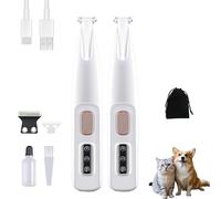 Doggykings, tagliazampe elettrico 3 in 1 Pawfectheaven, ricaricabile, impermeabile, con luce LED, a basso rumore, per tagliare i peli del cane intorno a zampe, occhi, orecchie, viso, groppe (2 set)