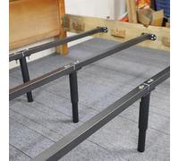 Doghe di supporto per rete letto con binari trasversali e gambe regolabili, base centrale resistente per materassi full queen size, king size, sistema di supporto in metallo/legno resistente
