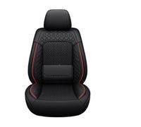 Dogkapm Coprisedili Auto Coprisedile Per Auto A 5 Posti In Pelle Per Nappa Ice Silk Con Supporto Lombare Fisso, Universale Quattro Stagioni Adatto Maggior(Nero)