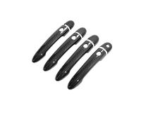 Dogkapm Maniglia Sportello Esterna Per Scenic II Per MK2 2003-2009 Maniglie Fibra Carbonio ABS Maniglie Per Porte Cromate Lucide Coperture Set Accessori Per Auto(Handle 4 Buttons1)