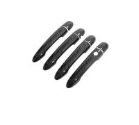 Dogkapm Maniglia Sportello Esterna Per Scenic II Per MK2 2003-2009 Maniglie Fibra Carbonio ABS Maniglie Per Porte Cromate Lucide Coperture Set Accessori Per Auto(Handle 1 Button)