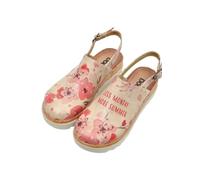 DOGO Akita, Sandalo con Zeppa Donna, Multicolor, 38 EU