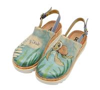 DOGO Akita, Sandalo con Zeppa Donna, Multicolor, 40 EU