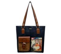 DOGO Borsa a tracolla da donna in pelle vegana, fatta a mano, con vari motivi, scelta elegante e alla moda, Cane in fiore, Standard